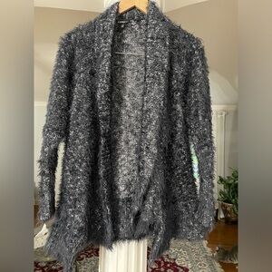 Express women’s black fuzzy cardigan sweater size X S - Small. Cotton and Rayon
